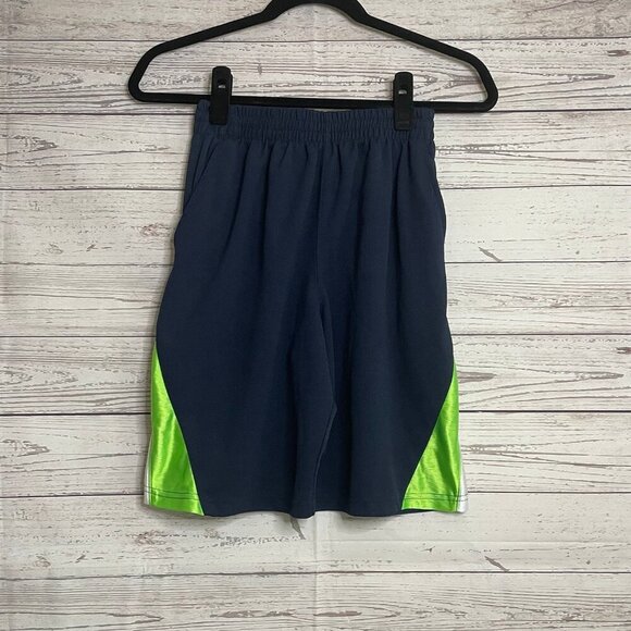 SA Gear Boys Shorts, Dark blue with Stripe down sides Size Medium - Picture 1 of 4